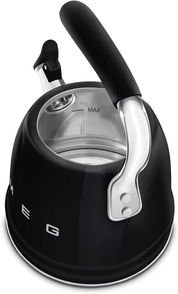 SMEG Retro Stovetop Whistling Kettle – 2.4Q (Black) - Image 6
