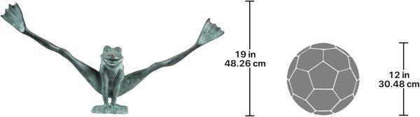 Design Toscano Legs Leap Frog Bronze Garden Statue, Large - Image 5