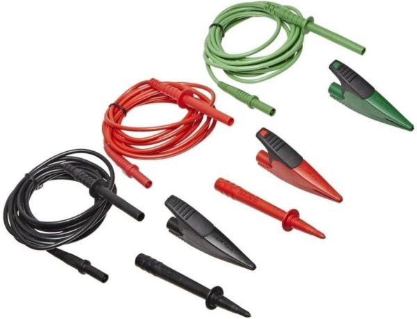 Fluke TL1550B 3 Piece Test Lead Set with Alligator Clips, 5000V DC Voltage, - Image 2