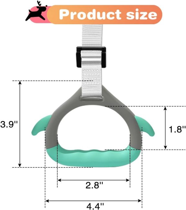 Gymnastics Rings for Kid's Home Exercise, Pull up Rings with Adjustable - Image 2