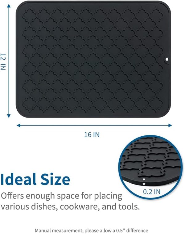 AMOAMI-Dish Drying Mats for Kitchen Counter-Silicone Dish Drying - Image 6