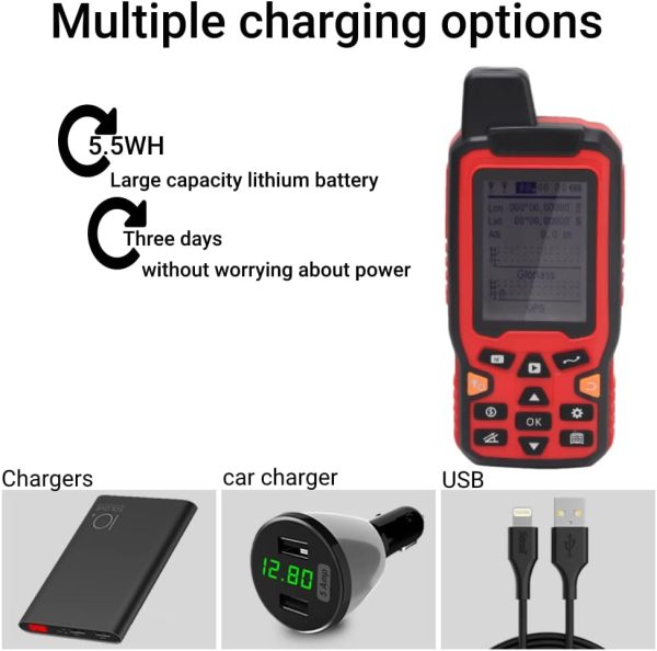 Handheld GPS Navigation Land Area Meter with 2.4 inch LCD Display for Real - Image 3