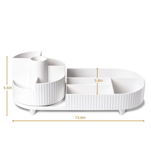 Rotating makeup organizer,Large Capacity Cosmetic Display Case, easy to - Image 5