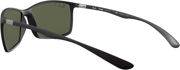 Ray-Ban Men's RB4179 Liteforce Square Sunglasses, Matte Black/Polarized - Image 6
