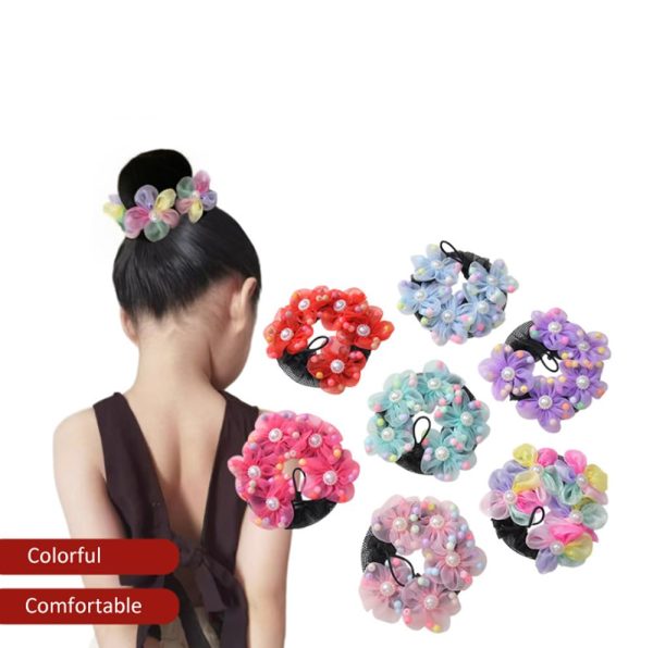 4Pcs Girls Ballet Bun Covers Dance Snood Hair Net Accessories for Dancers - Image 7