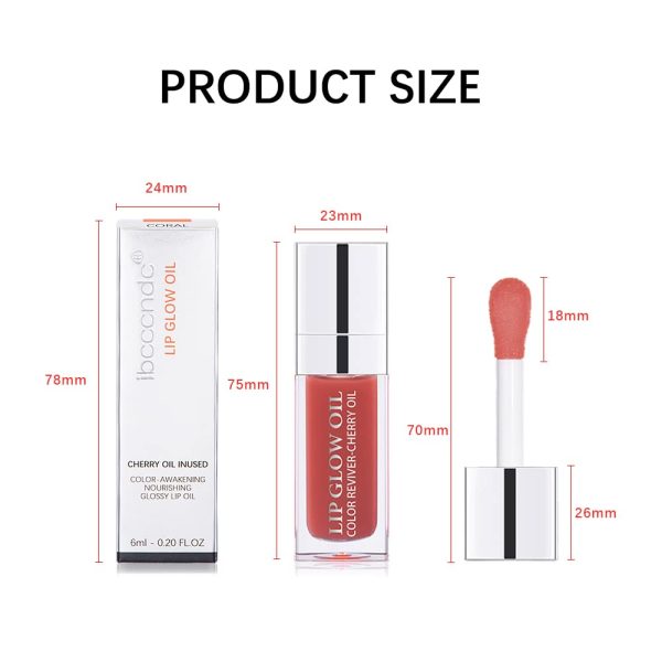Hydrating Lip Glow Oil, Moisturizing Lip Glow Oil, Nourishing Glossy - Image 8