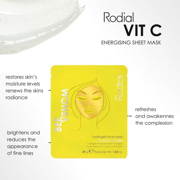 Rodial Bee Venom Hydrogel Face Mask - Premium Gold Jelly Mask for All Skin - Image 3