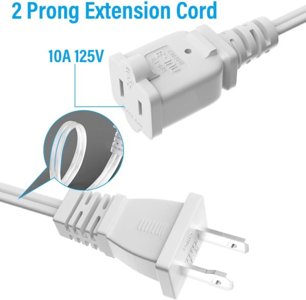 5.9ft Indoor Outdoor Extension Cord Waterproof, 10A / 125V 18 AWG Wire - Image 6