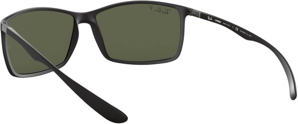 Ray-Ban Men's RB4179 Liteforce Square Sunglasses, Matte Black/Polarized - Image 7