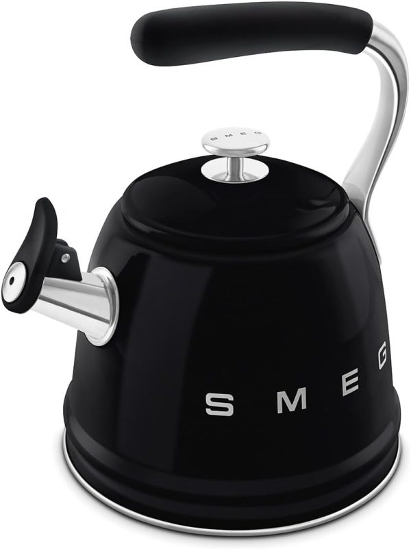 SMEG Retro Stovetop Whistling Kettle – 2.4Q (Black) - Image 4