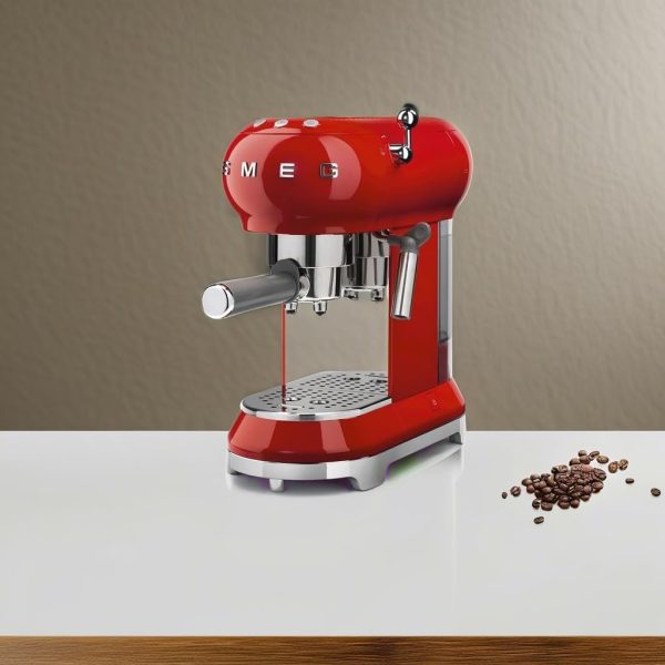 Smeg Espresso Coffee Machine, Red - Image 2