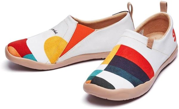 UIN Women's Fashion Floral Art Sneaker Painted Canvas Slip-On Ladies Travel - Image 4