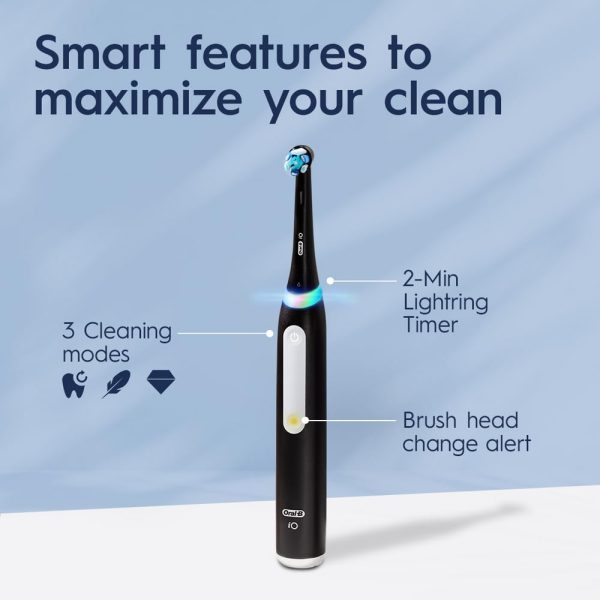 Oral-B iO Deep Clean Rechargeable Electric Powered Toothbrush, Black with - Image 4