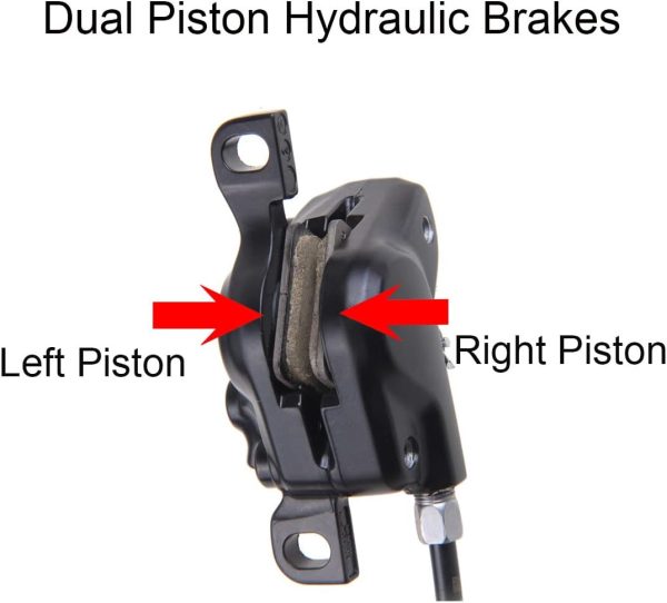 BUCKLOS Shimano MT200 MTB Hydraulic Disc Brakes Set, Left Front 800mm Right - Image 3