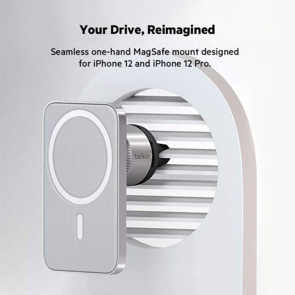 Belkin MagSafe Vent Mount Pro - MagSafe Phone Mount for Car, Magnetic Phone - Image 3