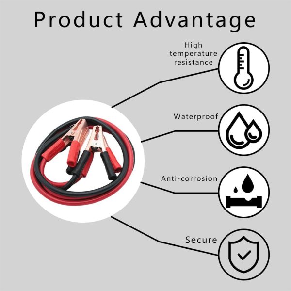 ASUBHA Jumper Cables for Car Battery, Heavy Duty Automotive Booster Cables - Image 4