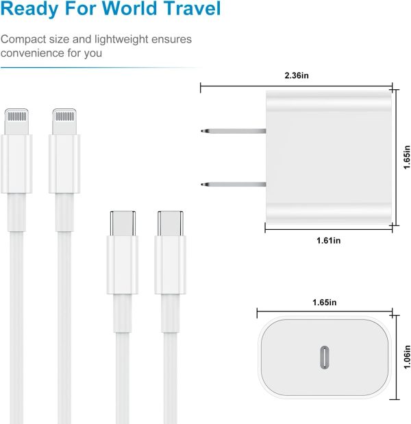 iPhone Charger Fast Charging 6ft Cord【Apple Certified】 USB C to Lightning C - Image 6