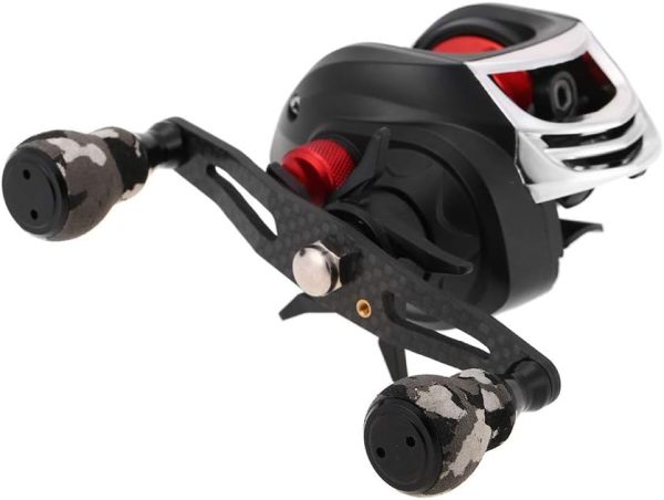 Lixada Carbon Fiber Fishing Reel Handle Baitcasting Trolling Reel Rocker - Image 8