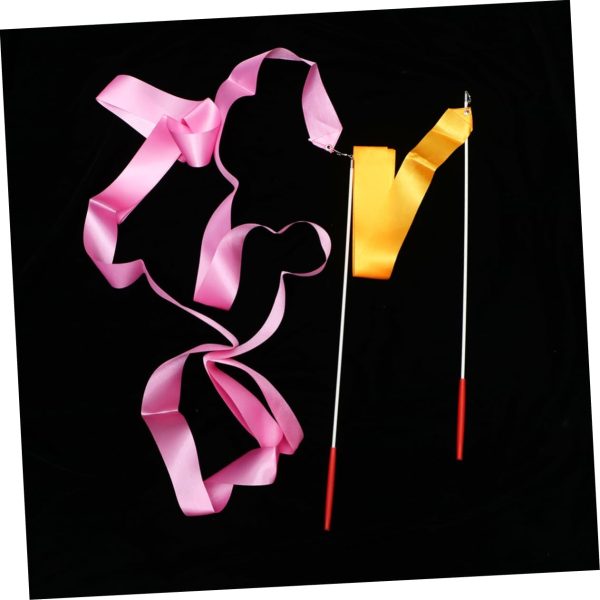 BESPORTBLE 4pcs 4 Gym Ribbon Gymnastics Rope Gymnastics Accessories Rainbow - Image 9
