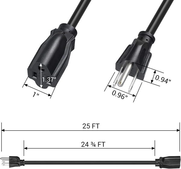 DEWENWILS Outdoor Extension Cord 25FT, Waterproof Power Cord for Indoor - Image 7