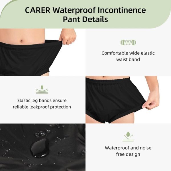 2 PCS Adult Diaper Covers Noiseless Leakproof Underwear Cover Durable, - Image 2