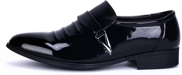 Mens Tuxedo Shoes Patent Leather Formal Business Oxford Dress Shoes - Image 2