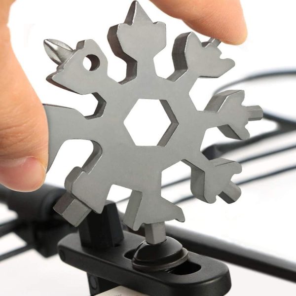 Desuccus 18-in-1 Snowflake Multi Tool, Stainless Steel Snowflake Bottle - Image 2