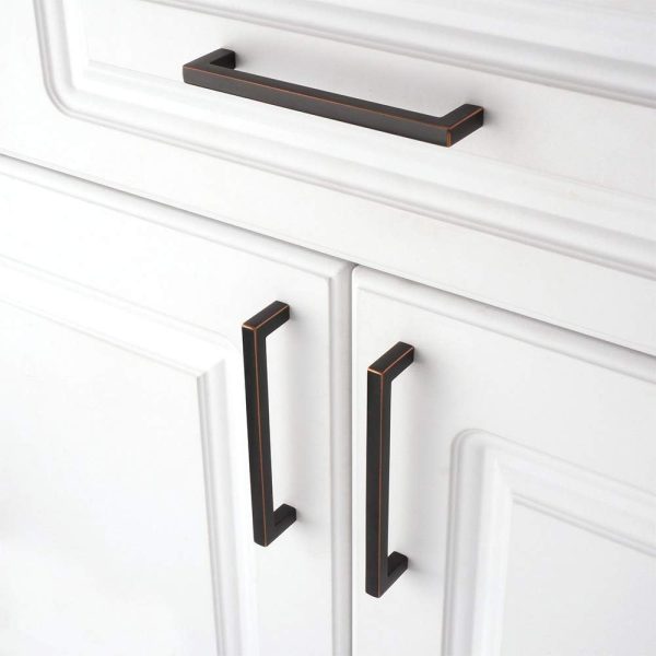 KOOFIZO 30-Pack Solid Square Bar Cabinet Handle - Oil Rubbed Bronze - Image 4
