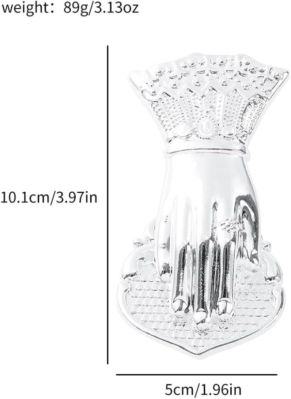 Vintage Lady’s Hand Shaped Book Clip Paper File Holder Metal Clips Office - Image 2