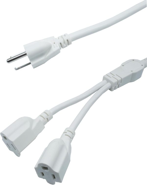 3 Prong Extension Cord Splitter, Indoor Outdoor 1.5 FT Power Cord Splitter - Image 4