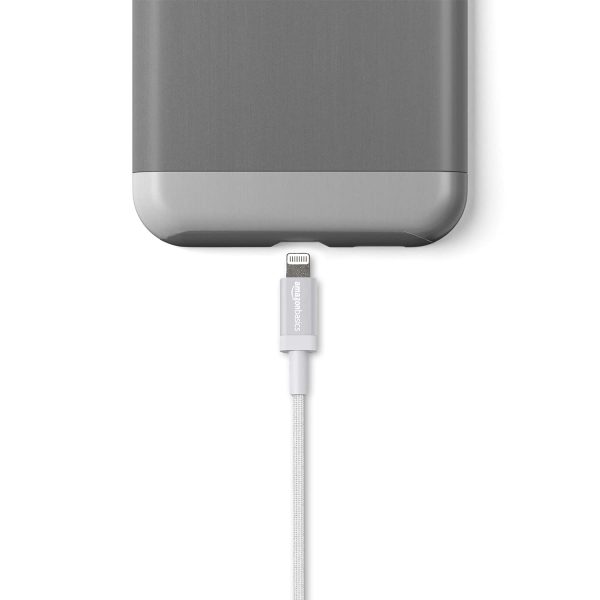 Amazon Basics USB-A to Lightning Charger Cable, Nylon Braided Cord, MFi - Image 4