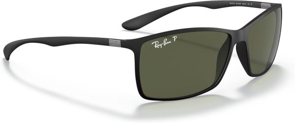 Ray-Ban Men's RB4179 Liteforce Square Sunglasses, Matte Black/Polarized - Image 5