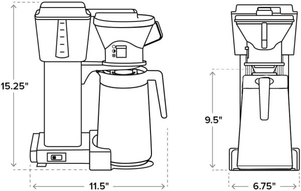 Technivorm Moccamaster 79112 KBT Coffee Brewer, 40 oz, Polished Silver - Image 4