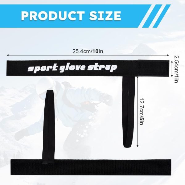 4Pcs Sport Glove Saf-ety Strap,Ski Glove Leash,Elastic Ski Glove Leash - Image 2