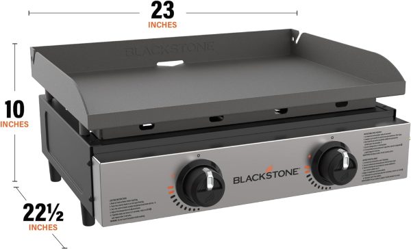 Blackstone 1666 22” Tabletop Griddle with Stainless Steel Faceplate, Powder - Image 3
