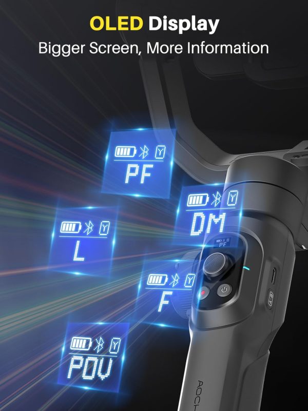Professional Gimbal Stabilizer for Smartphone,Built-in 18CM Extension Rod - Image 5