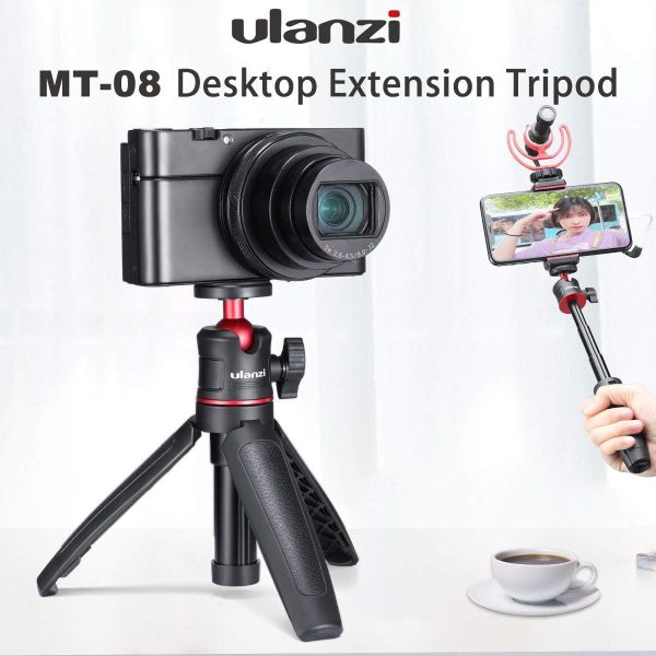 MT-08 Black Mini Tripod for Camera, 1/4" Screw Universal for - Image 4