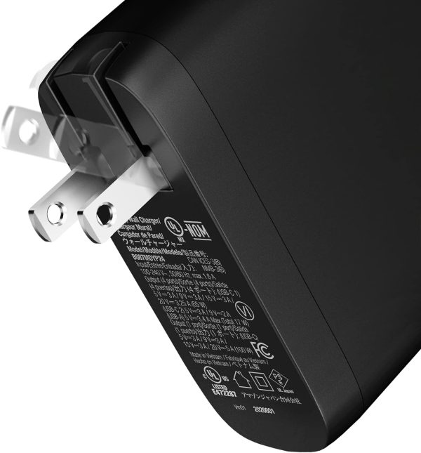 Amazon Basics 100W Four-Port GaN Wall Charger w/ 2 USB-C (100W,18W) & 2 - Image 3