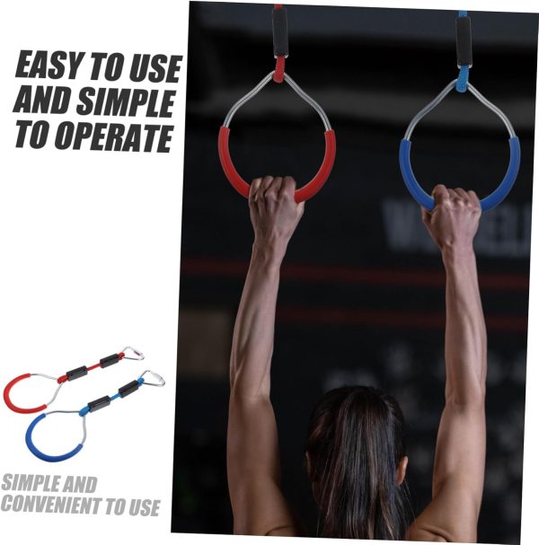 KICHOUSE 2pcs Rings Pull up and Dip Bar Obstacles Cable Weights Exercise - Image 6
