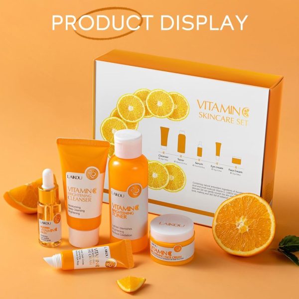 Vitamin C Skincare Set, Moisturizing Face Skin Care Kit with Facial - Image 8
