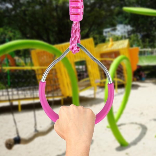 Ninja Rings Monkey Bars for Backyard Playground Swingset Rings Ninja Course - Image 5