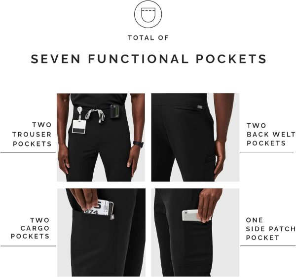 FIGS Axim Cargo Scrub Pants for Men — Classic Fit, Straight Leg, 7 Pockets, - Image 5