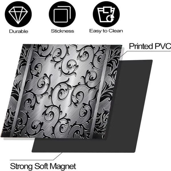 Kitchen Decor Dishwasher Magnet Steel Engraved Floral Fridge Door - Image 5