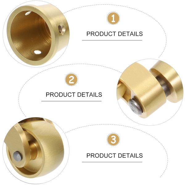GARVALON 2pcs Furniture Swivel Casters Castors Sofa Trolley Chairs Mini - Image 5