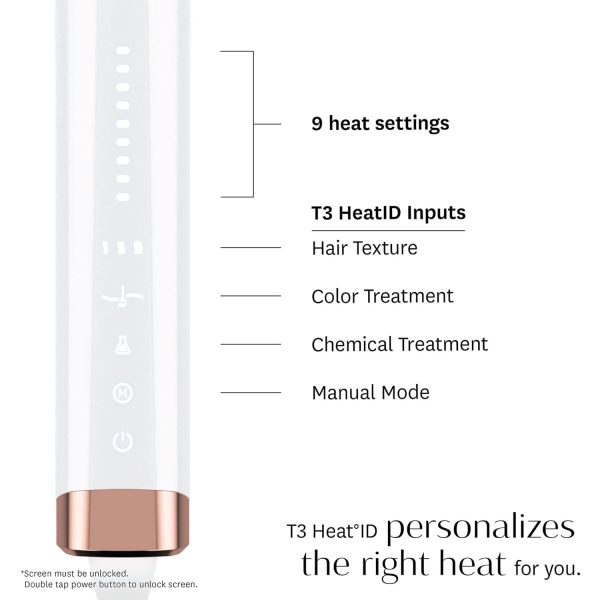 T3 Curl ID 1.25" Digital Ceramic Curling Iron with Smart Touch Interface & - Image 2