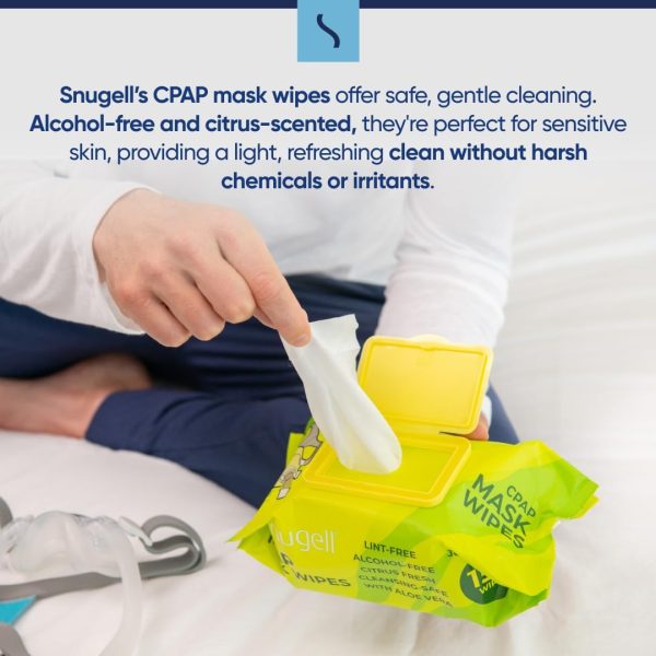 Jumbo Pack CPAP Mask Wipes by Snugell (1-Pack with 150 Wipes/Pack) - Fresh - Image 6