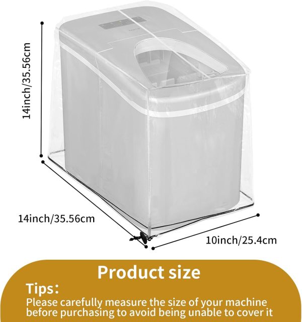Ice Maker Cover,PVC Ice Machine Dustproof Cover,Waterproof Shield for - Image 2
