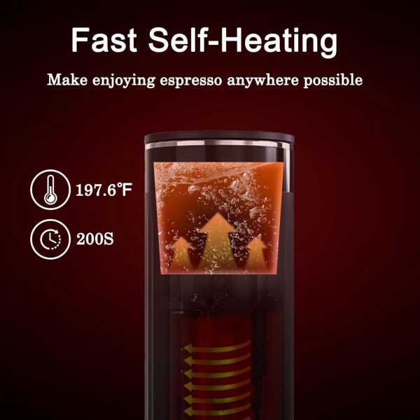 Portable Espresso Machine, Car Coffee Maker Self-Heating with Type-C, - Image 2
