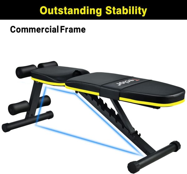 Teclor Adjustable Weight Bench, Foldable Workout Benches for Home Gym, 10 - Image 8