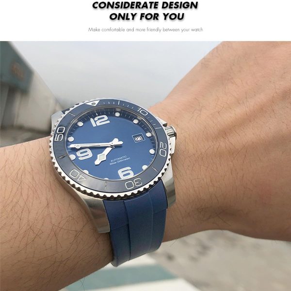Bands for MoonSwatch Watch Curved end No Gap,Premium Silicone Rubber Watch - Image 7